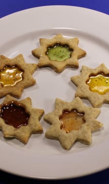 Assiette de biscuits vitraux