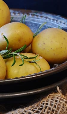 Pommes de terre nouvelles dans une assiette