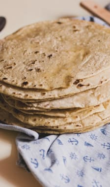 Tortillas prêtes à être garnies.