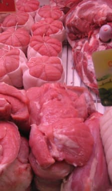 Viande sur le marché