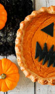 Tarte  à la citrouille décorée façon Jack-o'-lantern