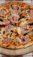 Pizza jambon et champignons