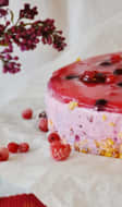 Entremets aux fruits rouges
