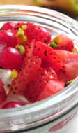 Dessert aux fruits rouges