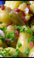 Rattes du Touquet, Oeuf, Persil, Bacon, Echalottes, Huile d'olive