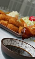 Beignets de crevettes préparés avec le panko
