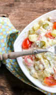 Une assiette de salade piémontaise