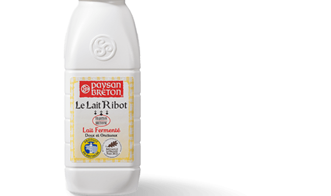 Bouteille de lait ribot de la marque Paysan Breton