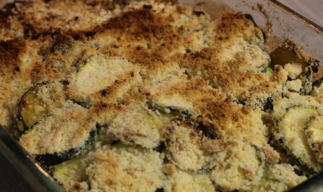 Crumble saumon courgettes