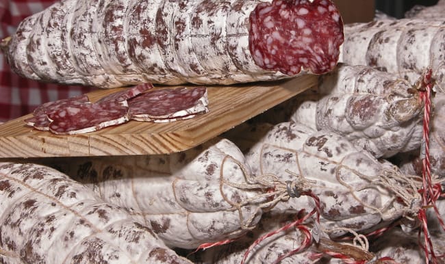 Étal de saucissons