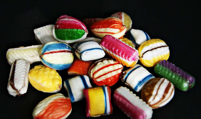 Assortiment de bonbons.