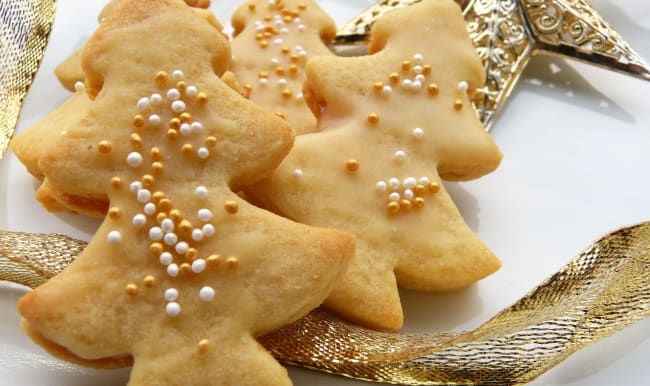 Biscuit de noël en forme de sapin