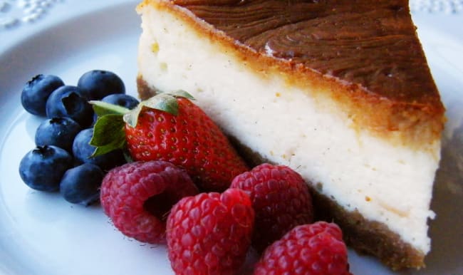 Cheesecake et fruits rouges