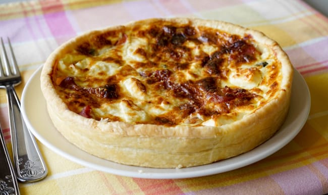 Quiche sur assiette