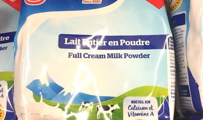 Lait entier en poudre