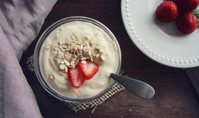 Yaourt maison à la fraise