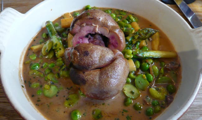 Rognons de veau aux légumes