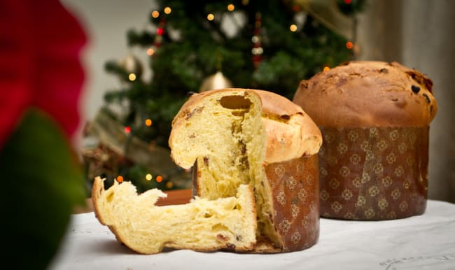 Panettone et sapin de noël