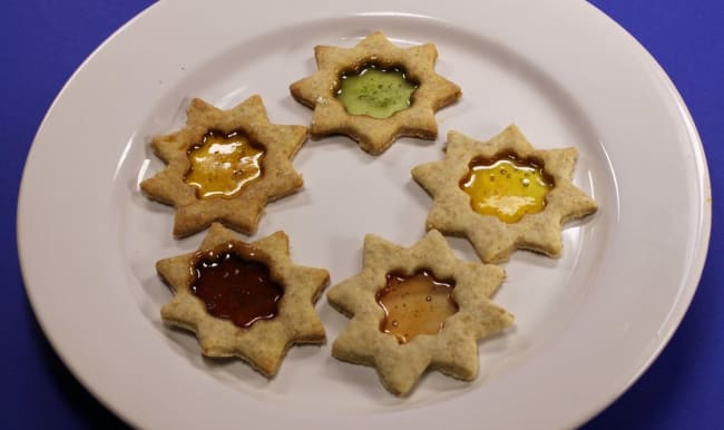 Assiette de biscuits vitraux