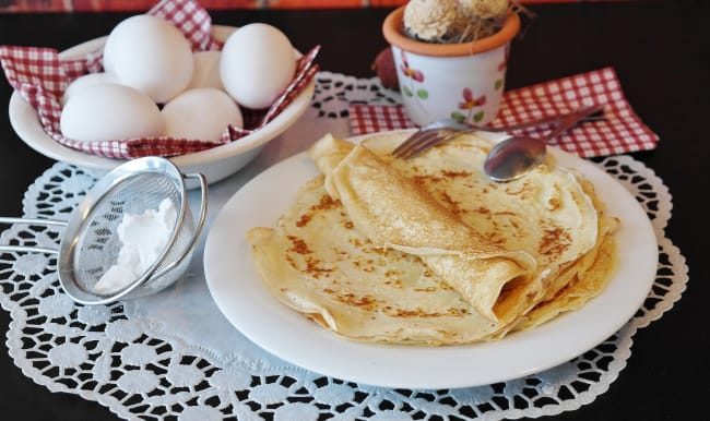 Crêpes à saupoudrer de sucre glace 