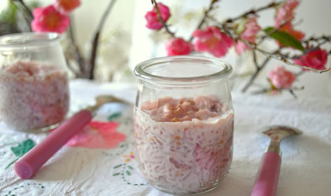 Riz au lait rose