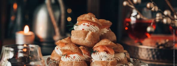 Buffet de fêtes pour Noël et nouvel an