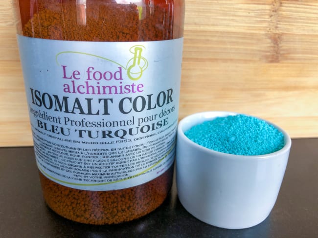 Flacon d'isomalt coloré