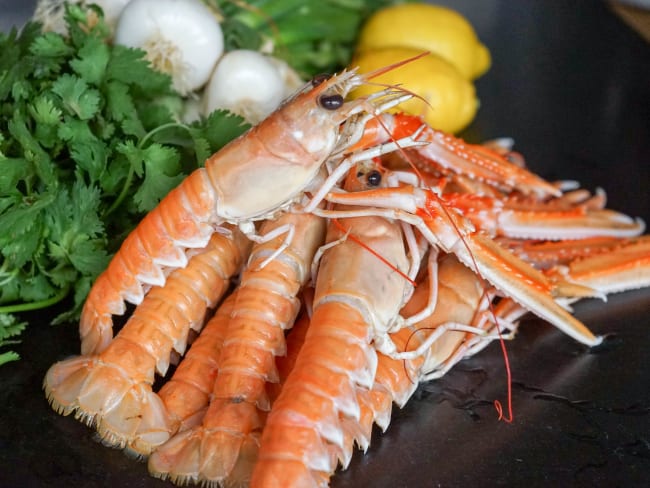 Tagliatelles fraîches aux scampis à l'ail et au persil