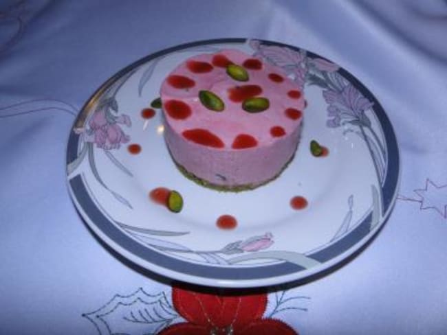 Bavarois framboises et pistache