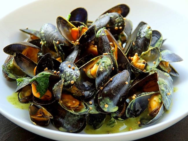 Moules au wasabi et gingembre