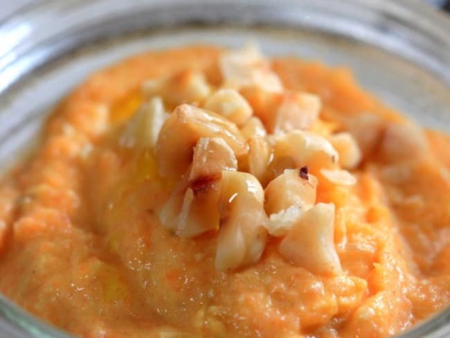 Purée de carottes à la moutarde