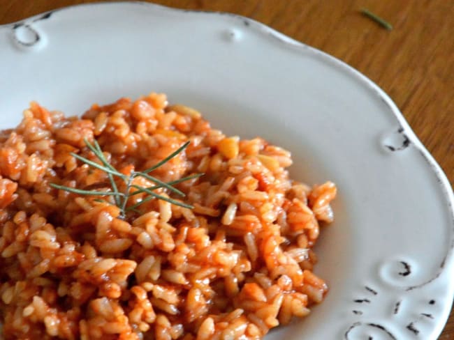 Risotto Tomate, Pignons de pin et Romarin