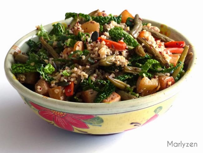 Salade de quinoa aux petits légumes