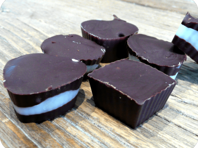 Petits chocolats coeur au miel