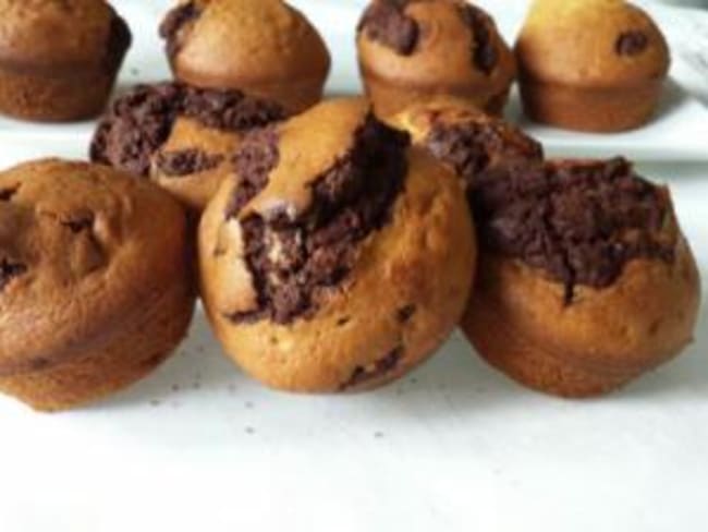 Muffin vanille et chocolat