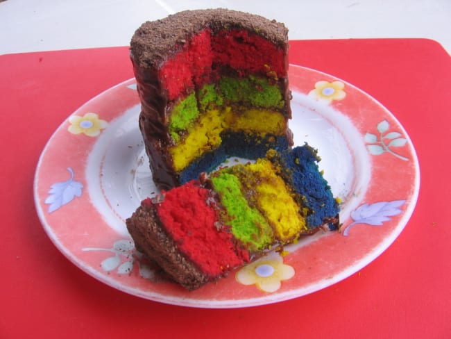 Rainbow Cake ou gâteau arc-en-ciel