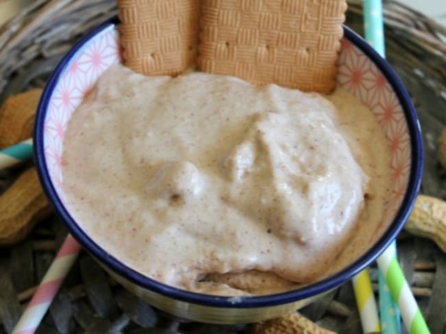 Glace banane, cacahuètes et praliné