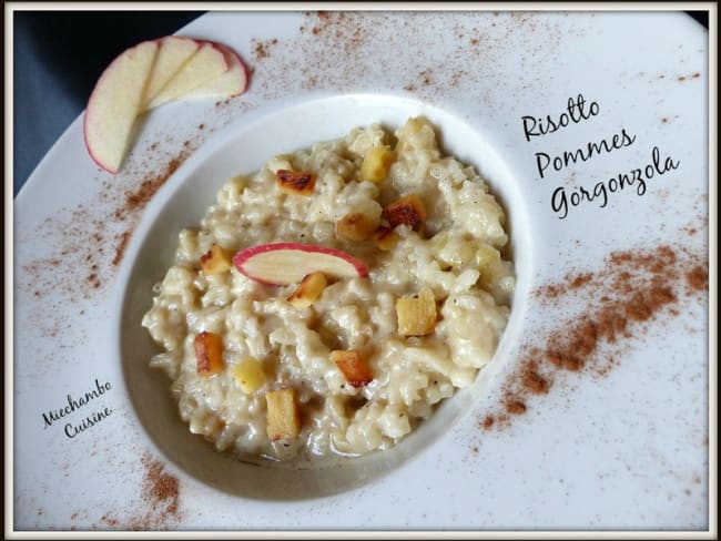 Risotto à la pomme et au gorgonzola