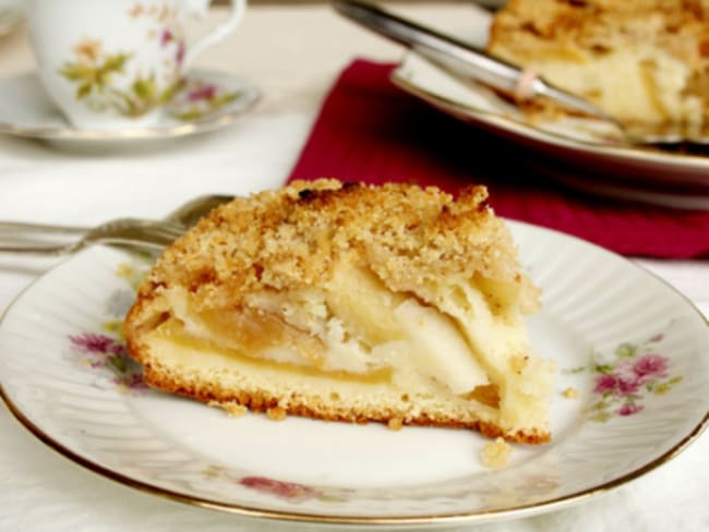 Gâteau crumble aux pommes pour le goûter