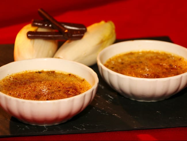 Crème brûlée d’endives au caramel