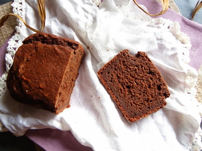 Cake vegan fondant au chocolat noir