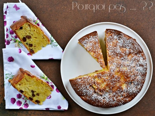 Gâteau pommes vanille et rhum