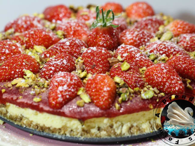 Cheesecake fraises pistaches