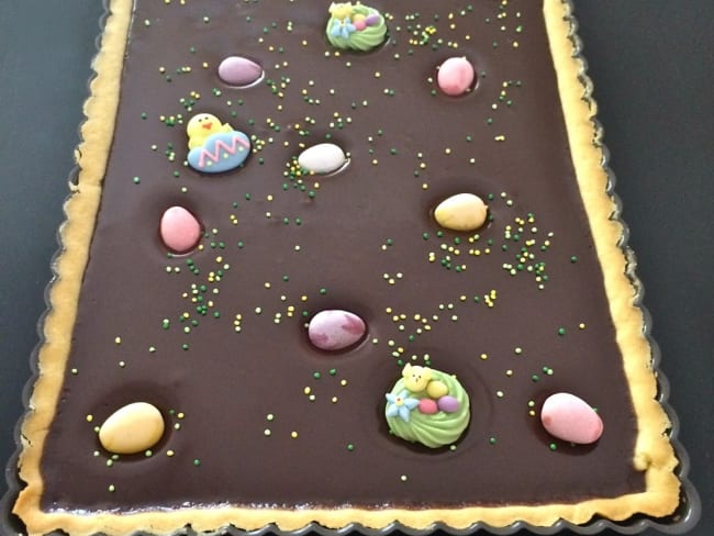 Tarte au chocolat spécial Pâques