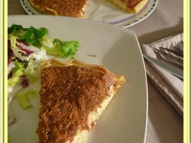 Tarte soufflée au crabe et au fromage