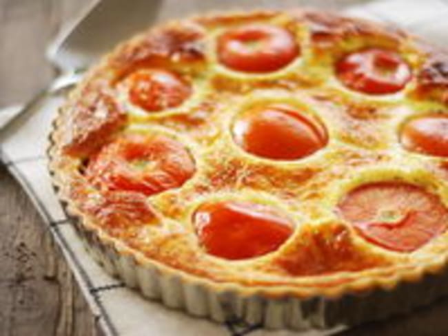 Tarte au fromage de chèvre et tomates