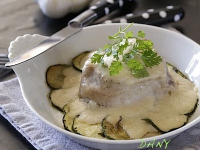 Filet de veau à la crème à l'ail et au parmesan