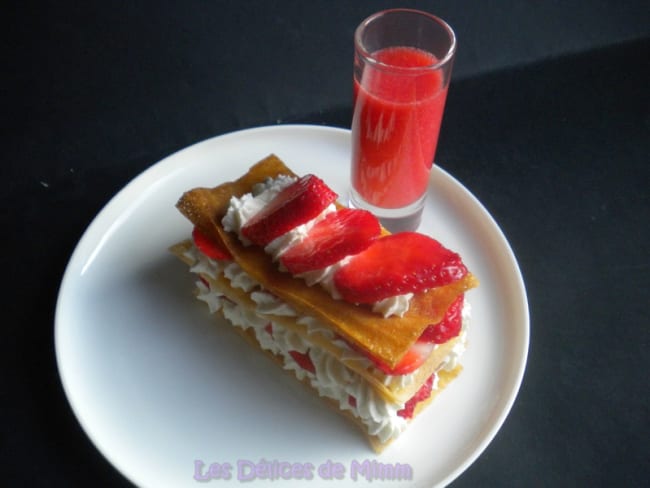 Millefeuille de tuiles aux fraises