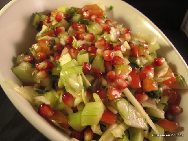 Salade crudités et grenade