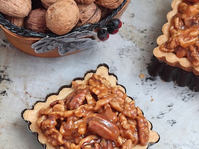 Tartelettes aux noix et noix de Pécan